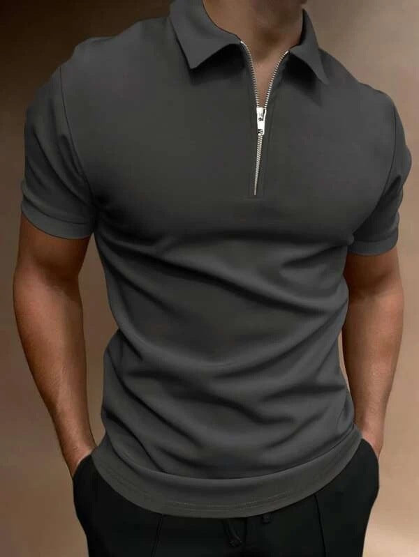 Essential SS Zipper Polo