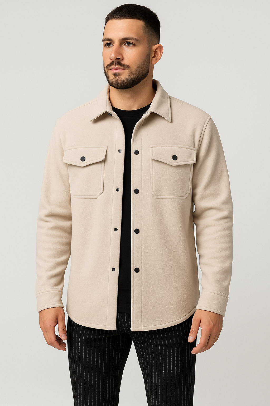 Essential Wool Overshirt - Regular fit
