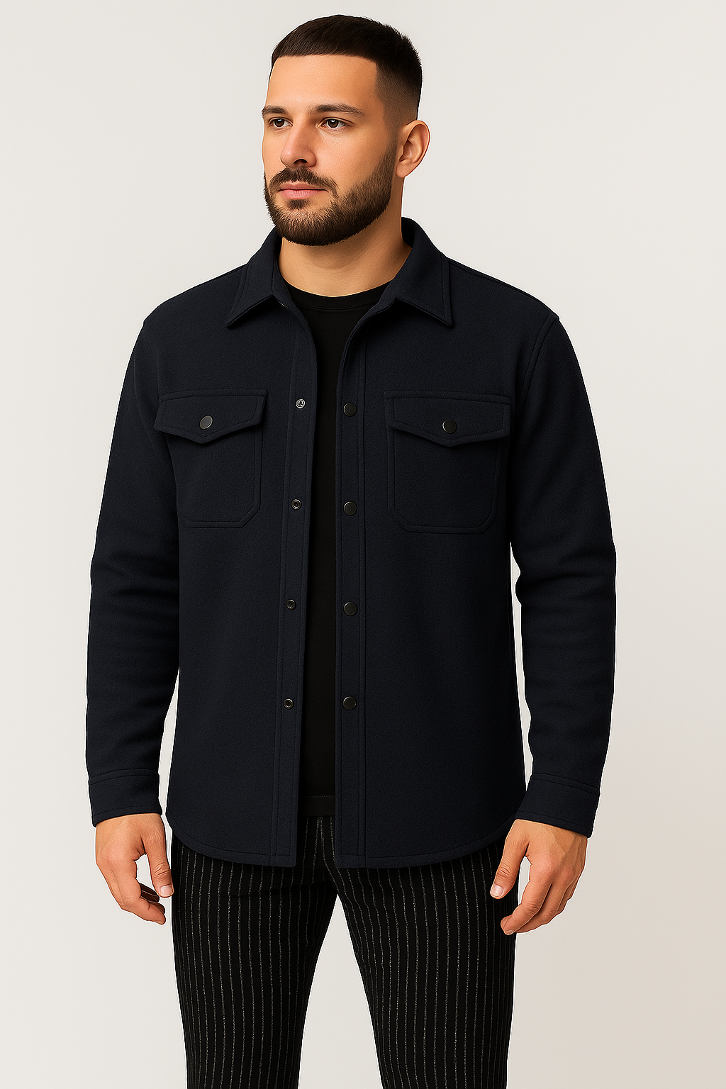 Essential Wool Overshirt - Regular fit