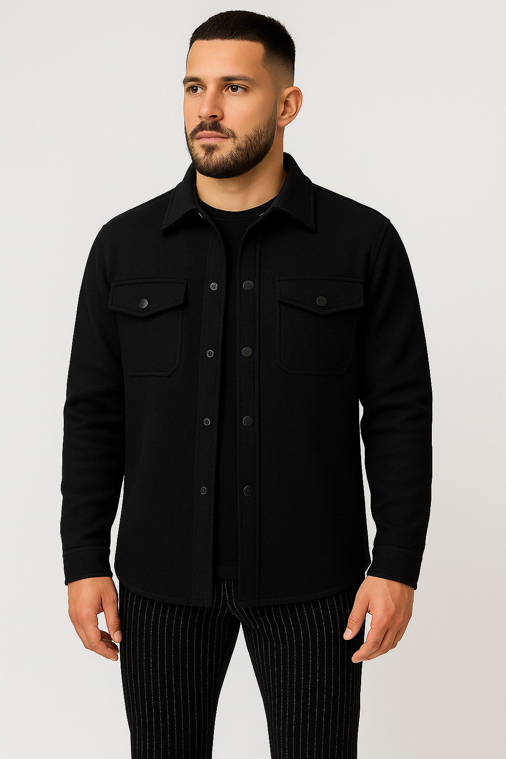 Essential Wool Overshirt - Regular fit