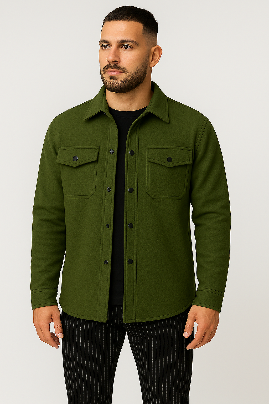 Essential Wool Overshirt - Regular fit